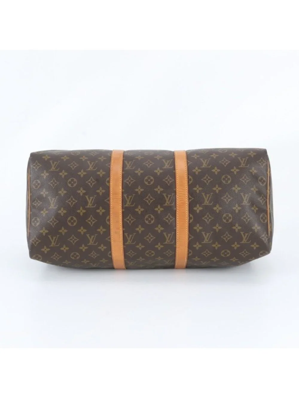 Louis Vuitton Monogram Keepall 50 Leather Boston Bag Tote Travel